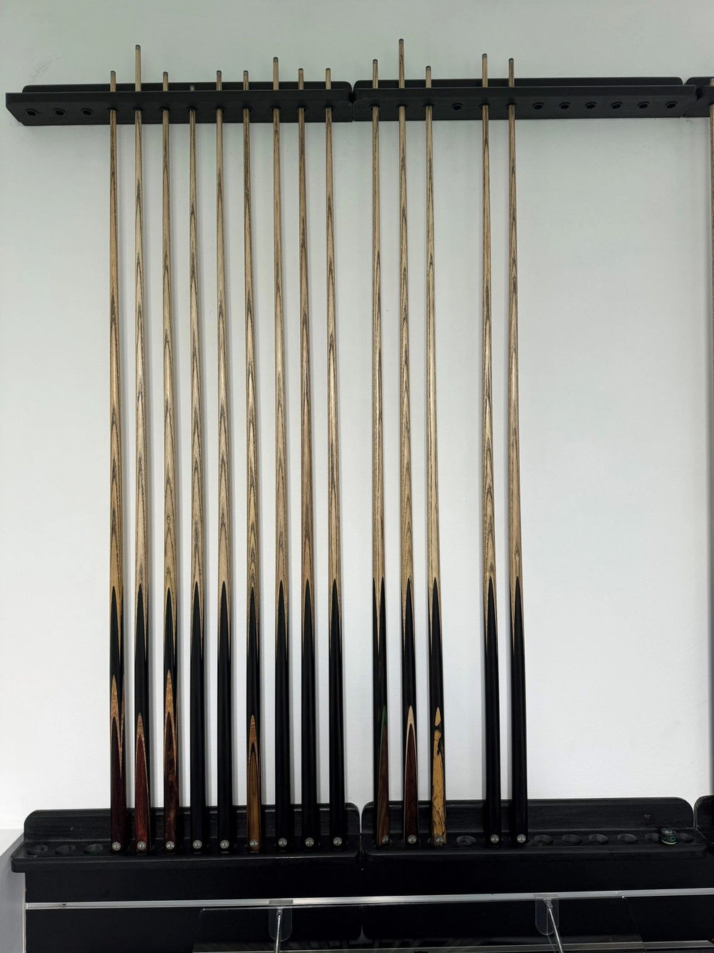 6 Hole Painted Black Cue Rack
