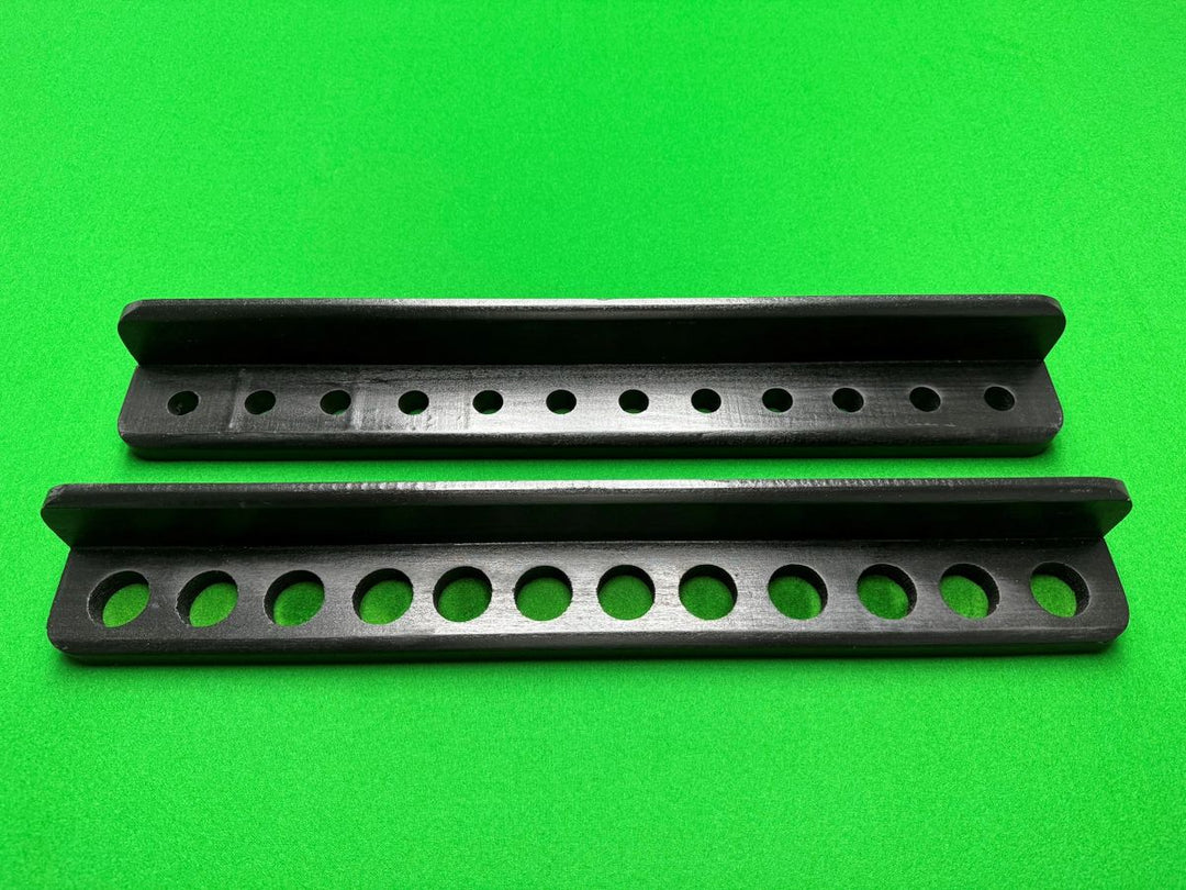 12 Hole Painted Black Cue Rack